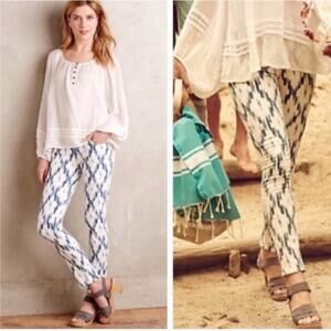 PAIGE Jeans Verdugo Ultra Skinny Jean Alexandria Ikat Blue White Aztec Print 26